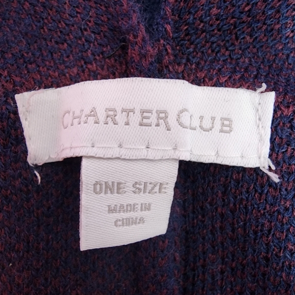 *Flawed Charter Club Open-Front Plaid Wrap - Picture 6 of 7